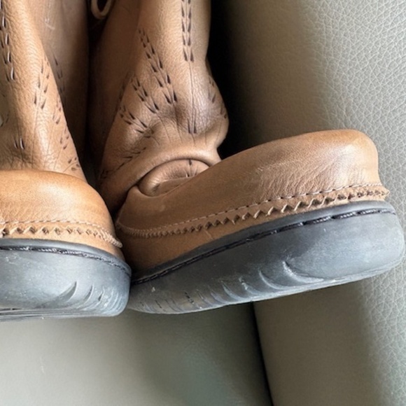 Manitobah Mukluks Gatherer sz L5 vintage full grain leather boots pewter brown - Picture 12 of 16